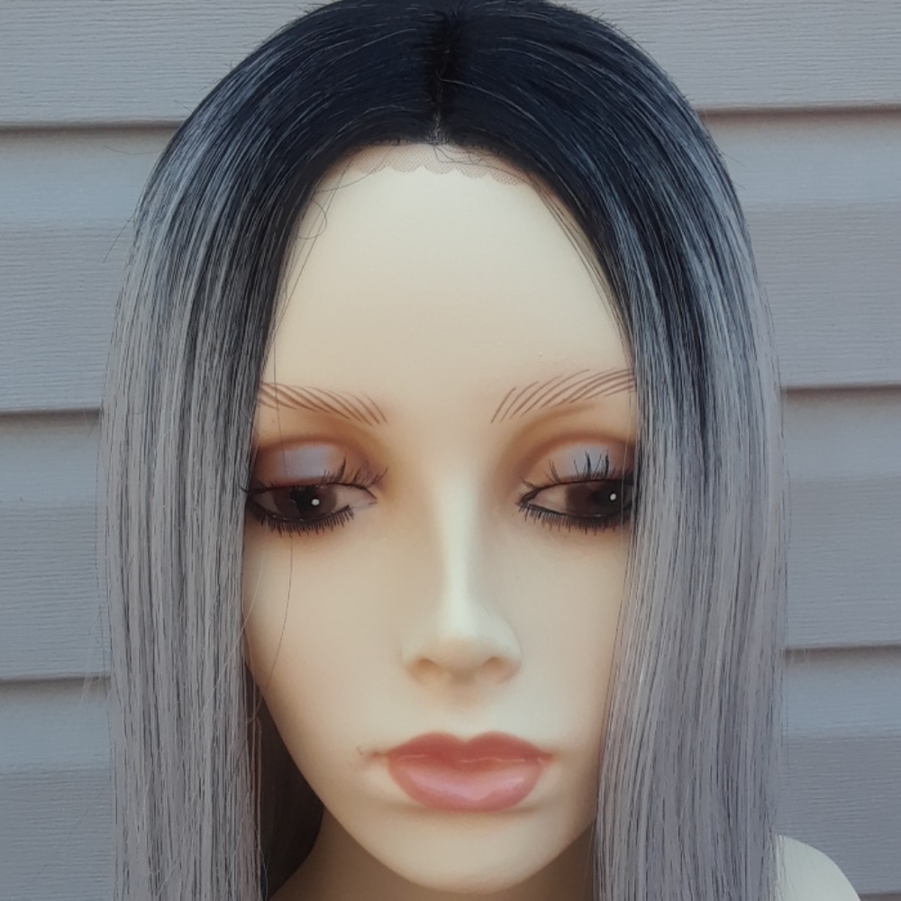 Lace front, partial Monofilament-Wig-SILVER-MIST - Picture 10 of 12